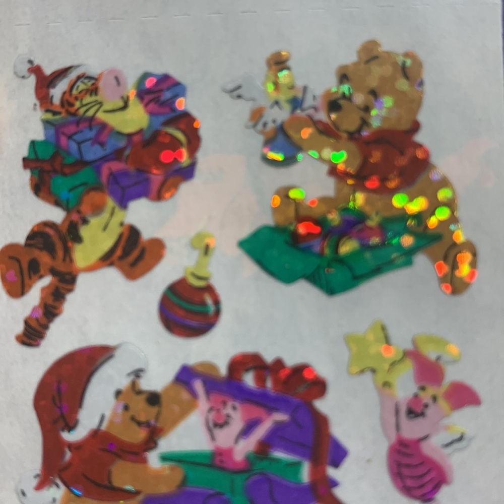 Sandylion sticker designs Pooh Christmas Pooh Winter